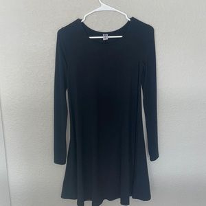Long-Sleeve Black Dress